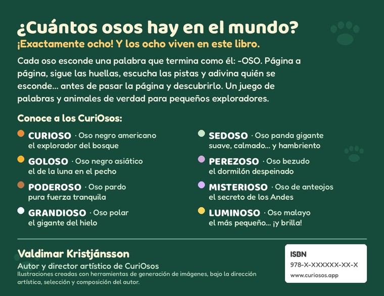 Contraportada del libro CuriOsos